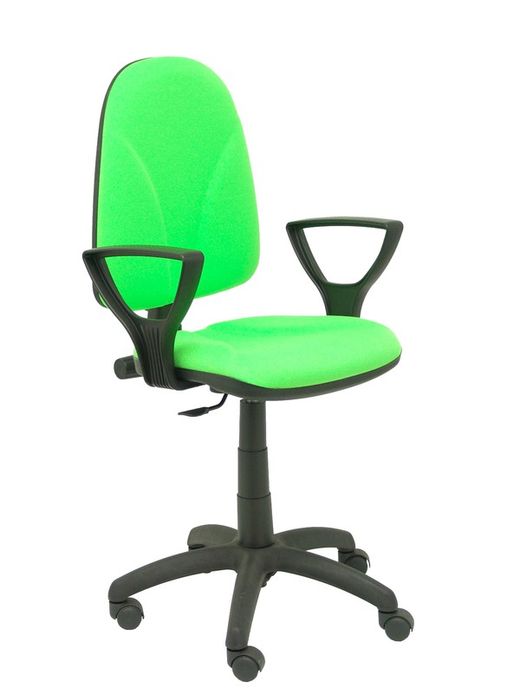 Modelo Algarra - Silla de oficina ergonómica y anatómica con mecanismo de contacto permanente y regulable en altura - Asiento y respaldo tapizados en tejido BALI color pistacho (BRAZOS FIJOS INCLUIDOS)