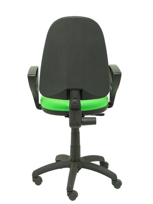 Modelo Algarra - Silla de oficina ergonómica y anatómica con mecanismo de contacto permanente y regulable en altura - Asiento y respaldo tapizados en tejido BALI color pistacho (BRAZOS FIJOS INCLUIDOS)