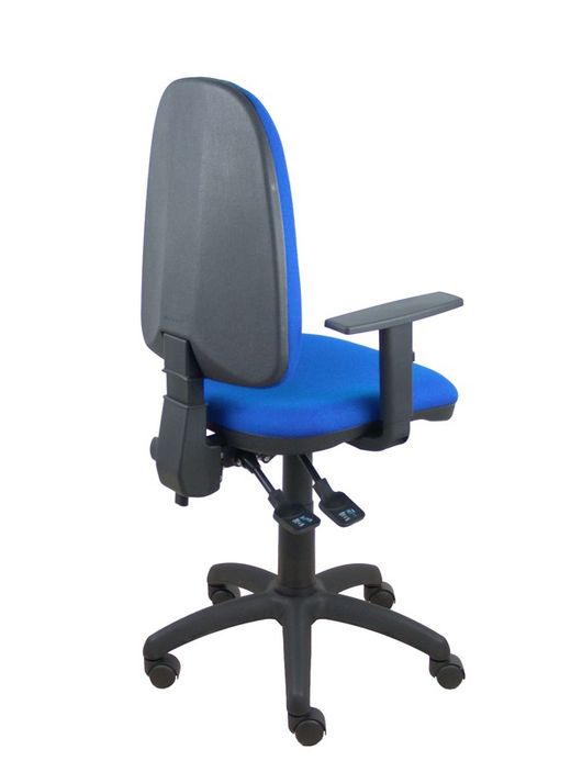 Modelo Ayna S- Silla de oficina ergonómica con mecanismo asincro y regulable en altura - Asiento y respaldo tapizados en tejido BALI color azul.