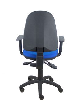 Modelo Ayna S- Silla de oficina ergonómica con mecanismo asincro y regulable en altura - Asiento y respaldo tapizados en tejido BALI color azul.