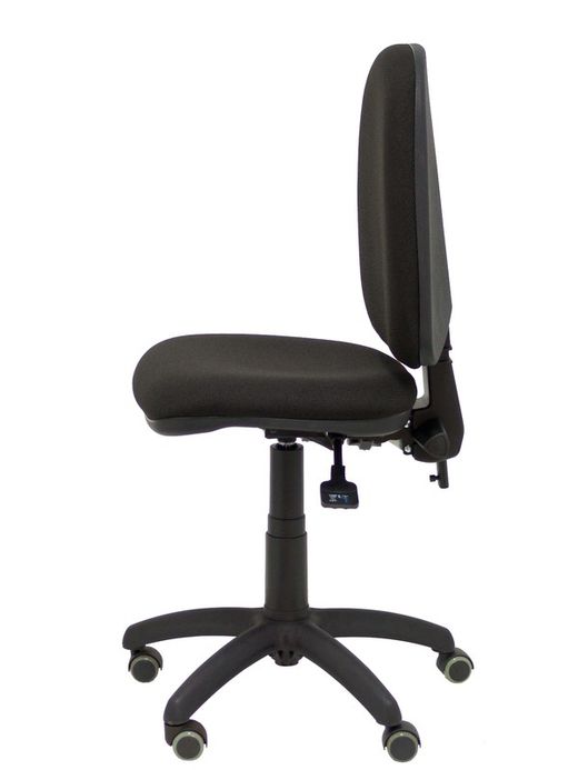 Modelo Ayna - Silla de oficina ergonómica con mecanismo asincro y regulable en altura - Asiento y respaldo tapizados en tejido BALI color negro
