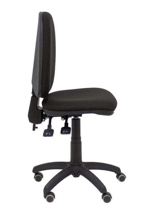 Modelo Ayna - Silla de oficina ergonómica con mecanismo asincro y regulable en altura - Asiento y respaldo tapizados en tejido BALI color negro