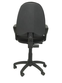 Modelo Ayna - Silla de oficina ergonómica con mecanismo de contacto permanente, regulable en altura y ruedas autofrenantes - Asiento y respaldo tapizados en tejido BALI color negro (BRAZOS FIJOS INCLUIDOS)