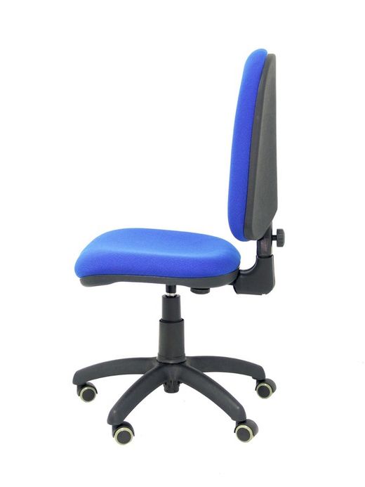 Modelo Ayna - Silla de oficina ergonómica con mecanismo de contacto permanente, regulable en altura y ruedas de parqué - Asiento y respaldo tapizados en tejido BALI color azul
