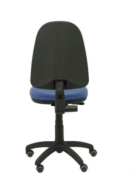 Modelo Ayna - Silla de oficina ergonómica con mecanismo de contacto permanente, regulable en altura y ruedas de parqué - Asiento y respaldo tapizados en tejido BALI color azul claro