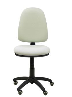 Modelo Ayna - Silla de oficina ergonómica con mecanismo de contacto permanente, regulable en altura y ruedas de parqué - Asiento y respaldo tapizados en tejido BALI color gris