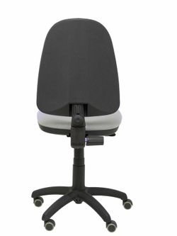 Modelo Ayna - Silla de oficina ergonómica con mecanismo de contacto permanente, regulable en altura y ruedas de parqué - Asiento y respaldo tapizados en tejido BALI color gris