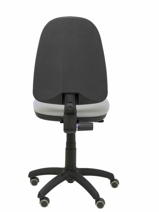 Modelo Ayna - Silla de oficina ergonómica con mecanismo de contacto permanente, regulable en altura y ruedas de parqué - Asiento y respaldo tapizados en tejido BALI color gris