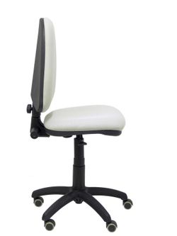 Modelo Ayna - Silla de oficina ergonómica con mecanismo de contacto permanente, regulable en altura y ruedas de parqué - Asiento y respaldo tapizados en tejido BALI color gris