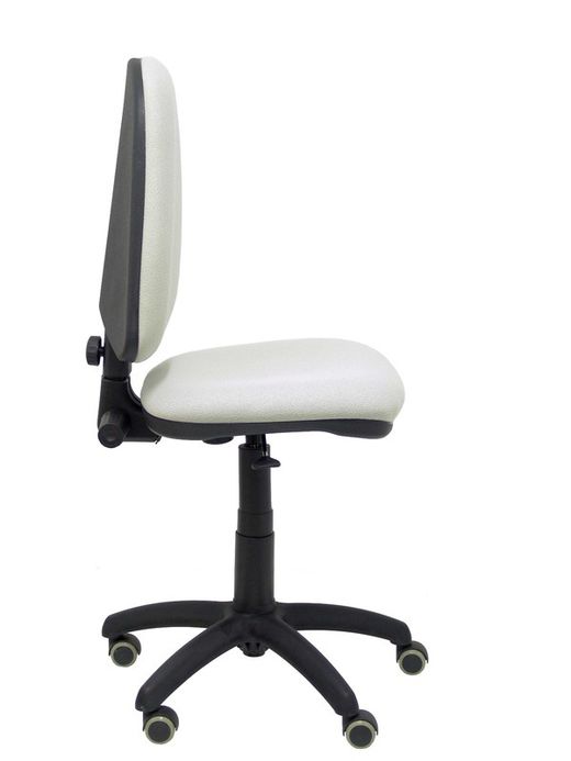Modelo Ayna - Silla de oficina ergonómica con mecanismo de contacto permanente, regulable en altura y ruedas de parqué - Asiento y respaldo tapizados en tejido BALI color gris