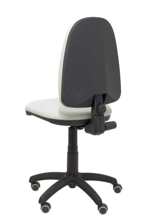 Modelo Ayna - Silla de oficina ergonómica con mecanismo de contacto permanente, regulable en altura y ruedas de parqué - Asiento y respaldo tapizados en tejido BALI color gris