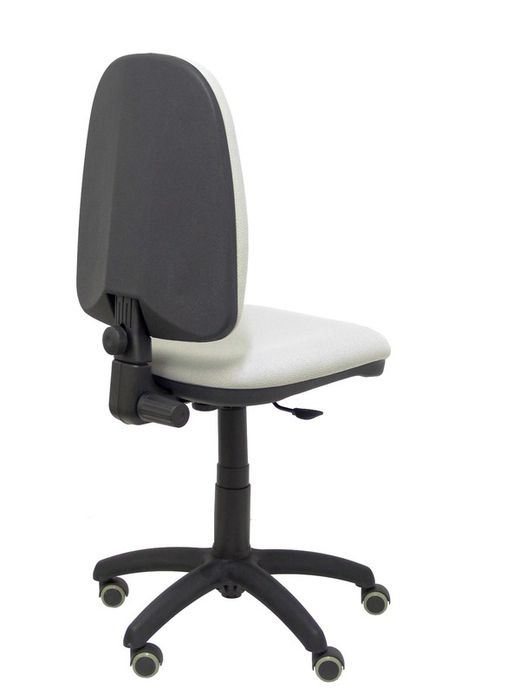 Modelo Ayna - Silla de oficina ergonómica con mecanismo de contacto permanente, regulable en altura y ruedas de parqué - Asiento y respaldo tapizados en tejido BALI color gris