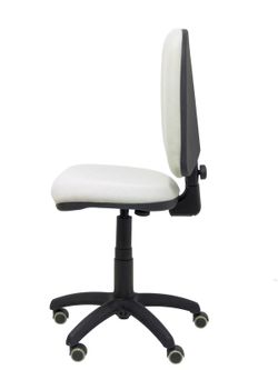 Modelo Ayna - Silla de oficina ergonómica con mecanismo de contacto permanente, regulable en altura y ruedas de parqué - Asiento y respaldo tapizados en tejido BALI color gris