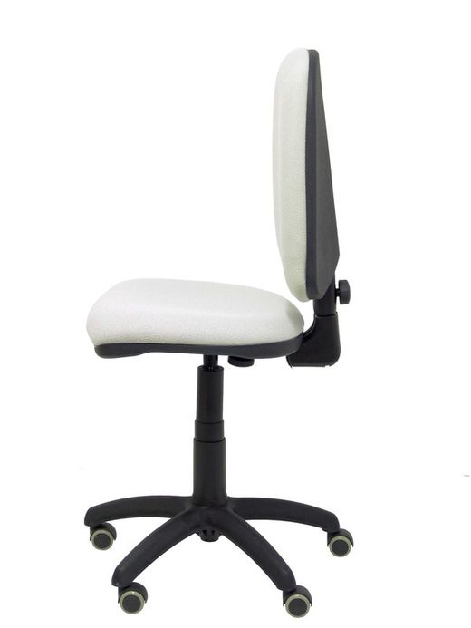 Modelo Ayna - Silla de oficina ergonómica con mecanismo de contacto permanente, regulable en altura y ruedas de parqué - Asiento y respaldo tapizados en tejido BALI color gris
