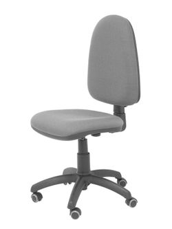 Modelo Ayna  Silla de oficina ergonómica con mecanismo de contacto permanente, regulable en altura y ruedas de parqué  Asiento y respaldo tapizados en tejido BALI color gris oscuro