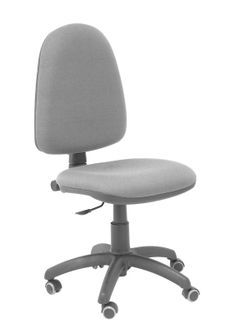 Modelo Ayna  Silla de oficina ergonómica con mecanismo de contacto permanente, regulable en altura y ruedas de parqué  Asiento y respaldo tapizados en tejido BALI color gris oscuro