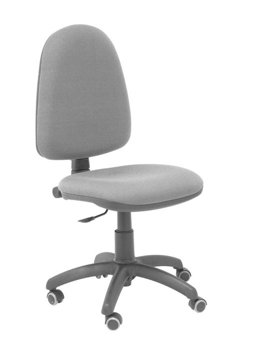 Modelo Ayna  Silla de oficina ergonómica con mecanismo de contacto permanente, regulable en altura y ruedas de parqué  Asiento y respaldo tapizados en tejido BALI color gris oscuro