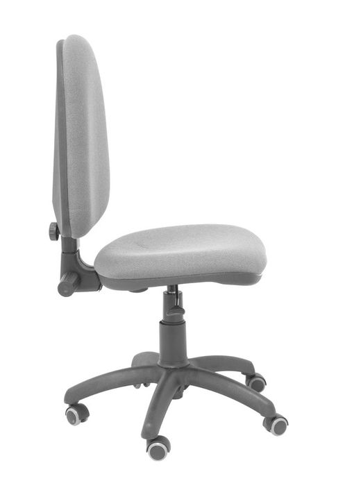 Modelo Ayna  Silla de oficina ergonómica con mecanismo de contacto permanente, regulable en altura y ruedas de parqué  Asiento y respaldo tapizados en tejido BALI color gris oscuro