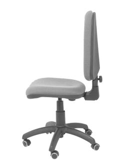 Modelo Ayna  Silla de oficina ergonómica con mecanismo de contacto permanente, regulable en altura y ruedas de parqué  Asiento y respaldo tapizados en tejido BALI color gris oscuro