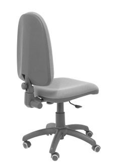 Modelo Ayna  Silla de oficina ergonómica con mecanismo de contacto permanente, regulable en altura y ruedas de parqué  Asiento y respaldo tapizados en tejido BALI color gris oscuro