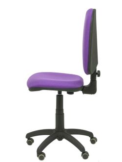 Modelo Ayna - Silla de oficina ergonómica con mecanismo de contacto permanente, regulable en altura y ruedas de parqué - Asiento y respaldo tapizados en tejido BALI color lila