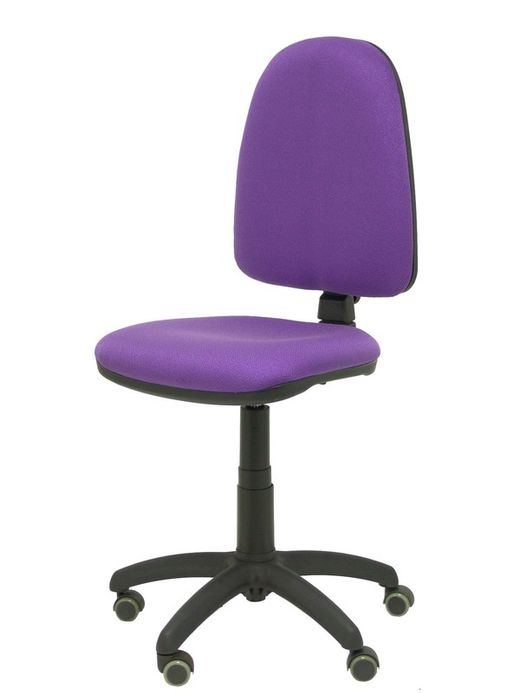 Modelo Ayna - Silla de oficina ergonómica con mecanismo de contacto permanente, regulable en altura y ruedas de parqué - Asiento y respaldo tapizados en tejido BALI color lila