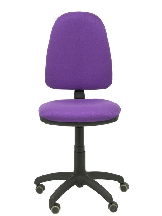 Modelo Ayna - Silla de oficina ergonómica con mecanismo de contacto permanente, regulable en altura y ruedas de parqué - Asiento y respaldo tapizados en tejido BALI color lila