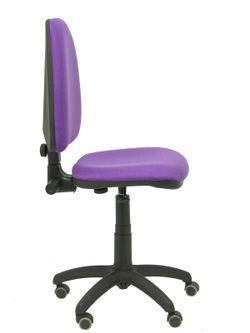Modelo Ayna - Silla de oficina ergonómica con mecanismo de contacto permanente, regulable en altura y ruedas de parqué - Asiento y respaldo tapizados en tejido BALI color lila