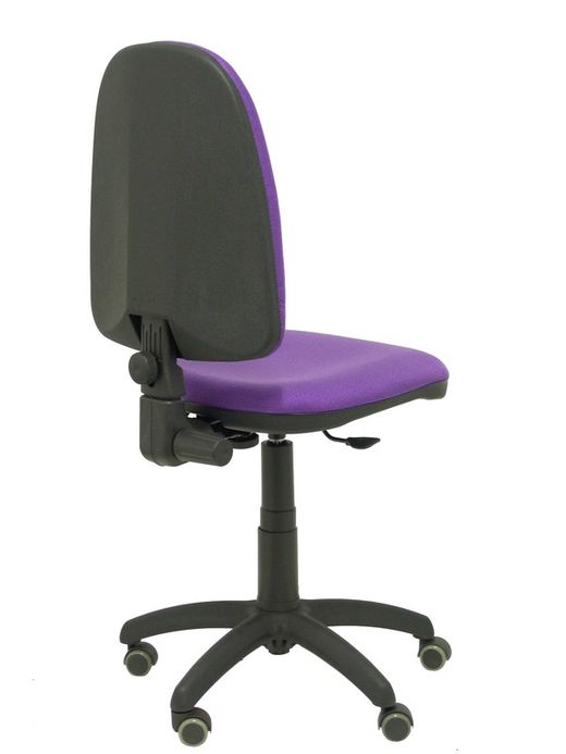 Modelo Ayna - Silla de oficina ergonómica con mecanismo de contacto permanente, regulable en altura y ruedas de parqué - Asiento y respaldo tapizados en tejido BALI color lila