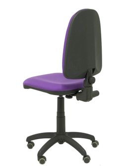 Modelo Ayna - Silla de oficina ergonómica con mecanismo de contacto permanente, regulable en altura y ruedas de parqué - Asiento y respaldo tapizados en tejido BALI color lila