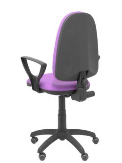 Modelo Ayna - Silla de oficina ergonómica con mecanismo de contacto permanente, regulable en altura y ruedas de parqué - Asiento y respaldo tapizados en tejido BALI color lila (BRAZOS FIJOS INCLUIDOS)