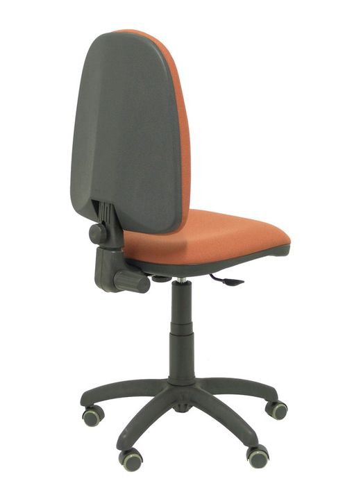 Modelo Ayna - Silla de oficina ergonómica con mecanismo de contacto permanente, regulable en altura y ruedas de parqué - Asiento y respaldo tapizados en tejido BALI color marrón