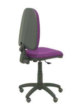 Modelo Ayna - Silla de oficina ergonómica con mecanismo de contacto permanente, regulable en altura y ruedas de parqué - Asiento y respaldo tapizados en tejido BALI color morado