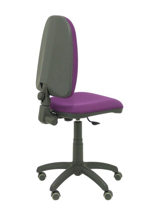 Modelo Ayna - Silla de oficina ergonómica con mecanismo de contacto permanente, regulable en altura y ruedas de parqué - Asiento y respaldo tapizados en tejido BALI color morado