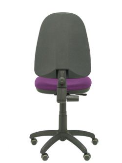 Modelo Ayna - Silla de oficina ergonómica con mecanismo de contacto permanente, regulable en altura y ruedas de parqué - Asiento y respaldo tapizados en tejido BALI color morado