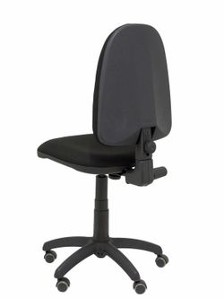 Modelo Ayna - Silla de oficina ergonómica con mecanismo de contacto permanente, regulable en altura y ruedas de parqué - Asiento y respaldo tapizados en tejido BALI color negro