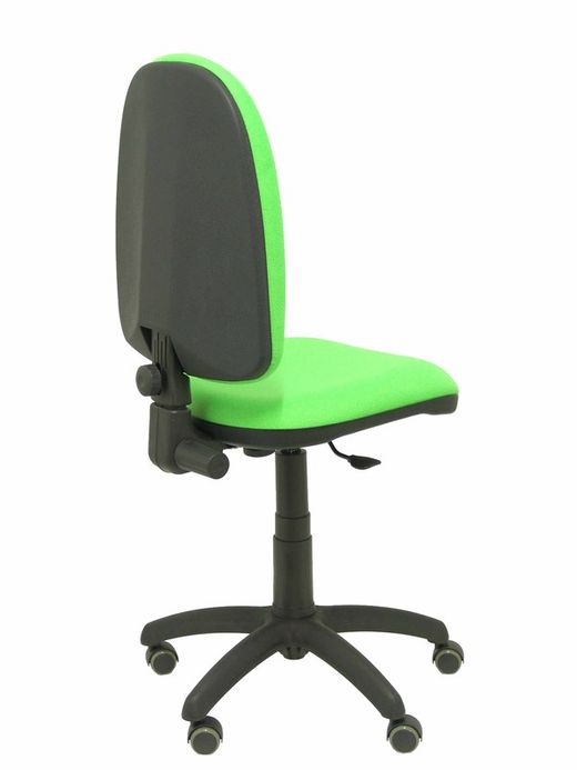Modelo Ayna - Silla de oficina ergonómica con mecanismo de contacto permanente, regulable en altura y ruedas de parqué - Asiento y respaldo tapizados en tejido BALI color pistacho
