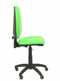 Modelo Ayna - Silla de oficina ergonómica con mecanismo de contacto permanente, regulable en altura y ruedas de parqué - Asiento y respaldo tapizados en tejido BALI color pistacho
