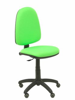 Modelo Ayna - Silla de oficina ergonómica con mecanismo de contacto permanente, regulable en altura y ruedas de parqué - Asiento y respaldo tapizados en tejido BALI color pistacho