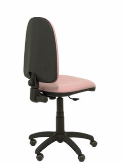 Modelo Ayna - Silla de oficina ergonómica con mecanismo de contacto permanente, regulable en altura y ruedas de parqué - Asiento y respaldo tapizados en tejido BALI color rosa claro