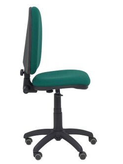 Modelo Ayna - Silla de oficina ergonómica con mecanismo de contacto permanente, regulable en altura y ruedas de parqué - Asiento y respaldo tapizados en tejido BALI color verde botella