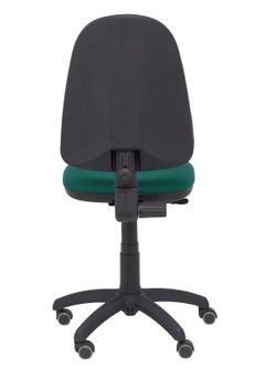 Modelo Ayna - Silla de oficina ergonómica con mecanismo de contacto permanente, regulable en altura y ruedas de parqué - Asiento y respaldo tapizados en tejido BALI color verde botella