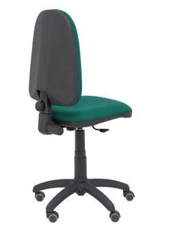 Modelo Ayna - Silla de oficina ergonómica con mecanismo de contacto permanente, regulable en altura y ruedas de parqué - Asiento y respaldo tapizados en tejido BALI color verde botella