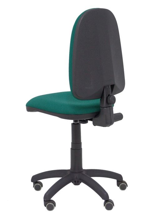 Modelo Ayna - Silla de oficina ergonómica con mecanismo de contacto permanente, regulable en altura y ruedas de parqué - Asiento y respaldo tapizados en tejido BALI color verde botella