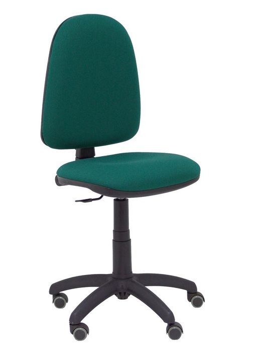 Modelo Ayna - Silla de oficina ergonómica con mecanismo de contacto permanente, regulable en altura y ruedas de parqué - Asiento y respaldo tapizados en tejido BALI color verde botella