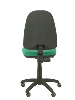Modelo Ayna - Silla de oficina ergonómica con mecanismo de contacto permanente, regulable en altura y ruedas de parqué - Asiento y respaldo tapizados en tejido BALI color verde esmeralda
