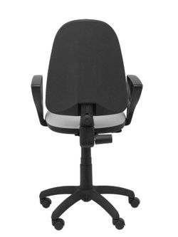 Modelo Ayna - Silla de oficina ergonómica con mecanismo de contacto permanente y regulable en altura - Asiento y respaldo tapizados en similpiel color blanco (BRAZOS FIJOS INCLUIDOS)