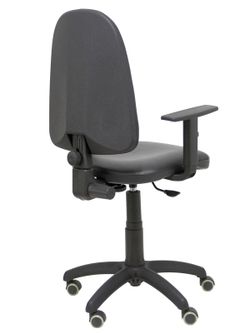 Modelo Ayna - Silla de oficina ergonómica con mecanismo de contacto permanente y regulable en altura - Asiento y respaldo tapizados en similpiel color negro (BRAZOS REGULABLES INCLUIDOS)