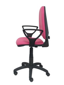 Modelo Ayna - Silla de oficina ergonómica con mecanismo de contacto permanente y regulable en altura - Asiento y respaldo tapizados en similpiel color rosa (BRAZOS FIJOS INCLUIDOS)