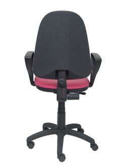 Modelo Ayna - Silla de oficina ergonómica con mecanismo de contacto permanente y regulable en altura - Asiento y respaldo tapizados en similpiel color rosa (BRAZOS FIJOS INCLUIDOS)